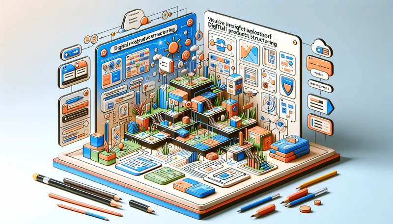 Dijital ürün organizasyonu için wireframe ve akış şemaları